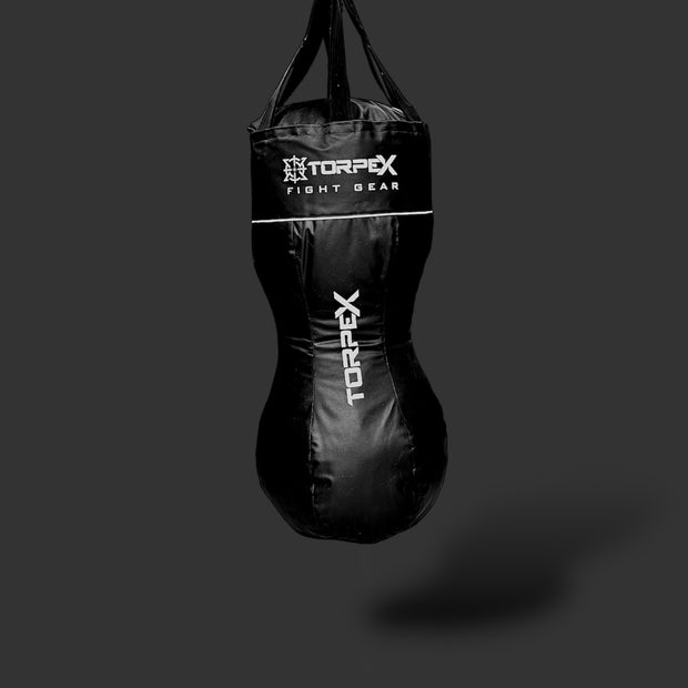 Double Curved Hanging Punch Bag - Black