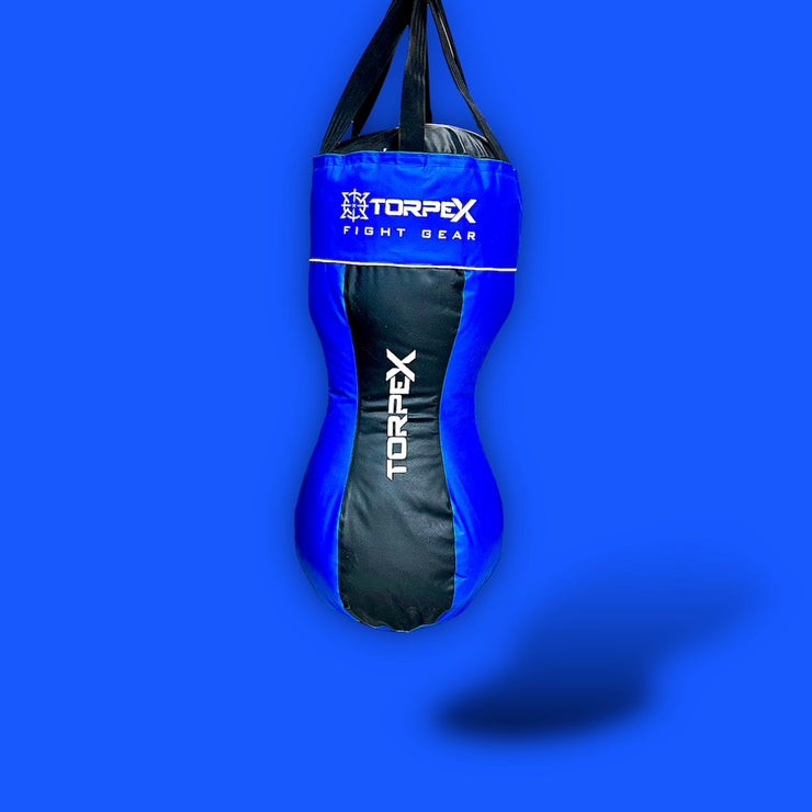 Double Curved Hanging Punch Bag - Blue