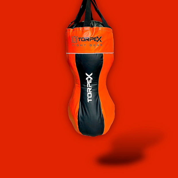 Double Curved Hanging Punch Bag - Orange