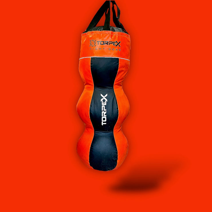 Triple Curved Hanging Punch Bag - Orange