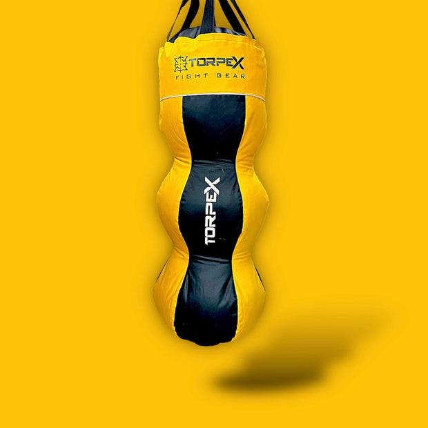 Triple Curved Hanging Punch Bag - Yellow