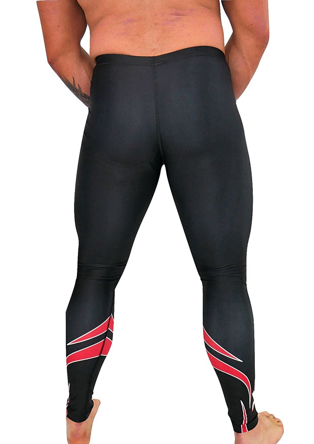 Black/Red Compression Bottoms