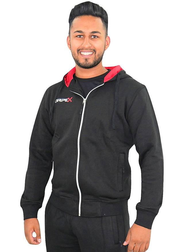 Black Torpex Zip Hoodie