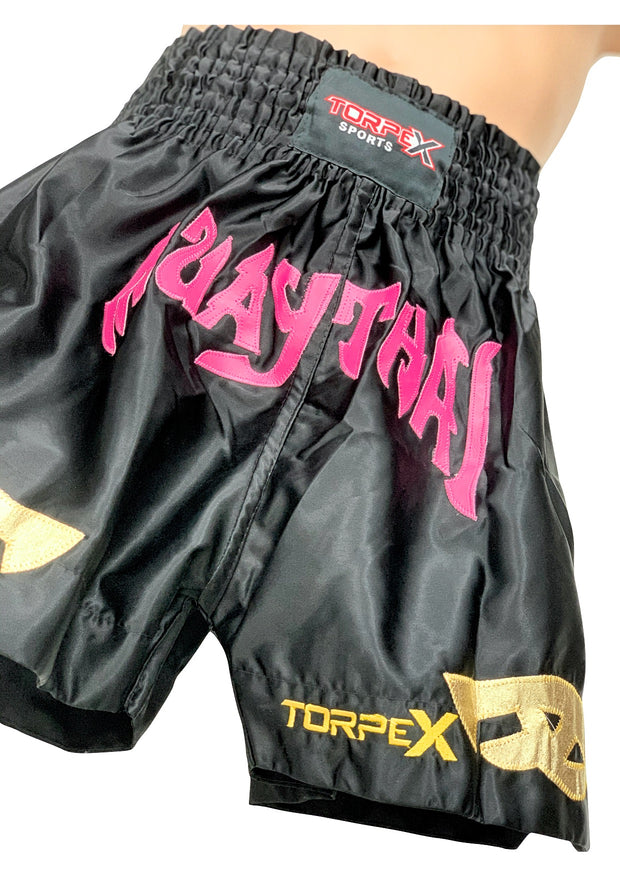 Muay Thai Black/Pink Shorts