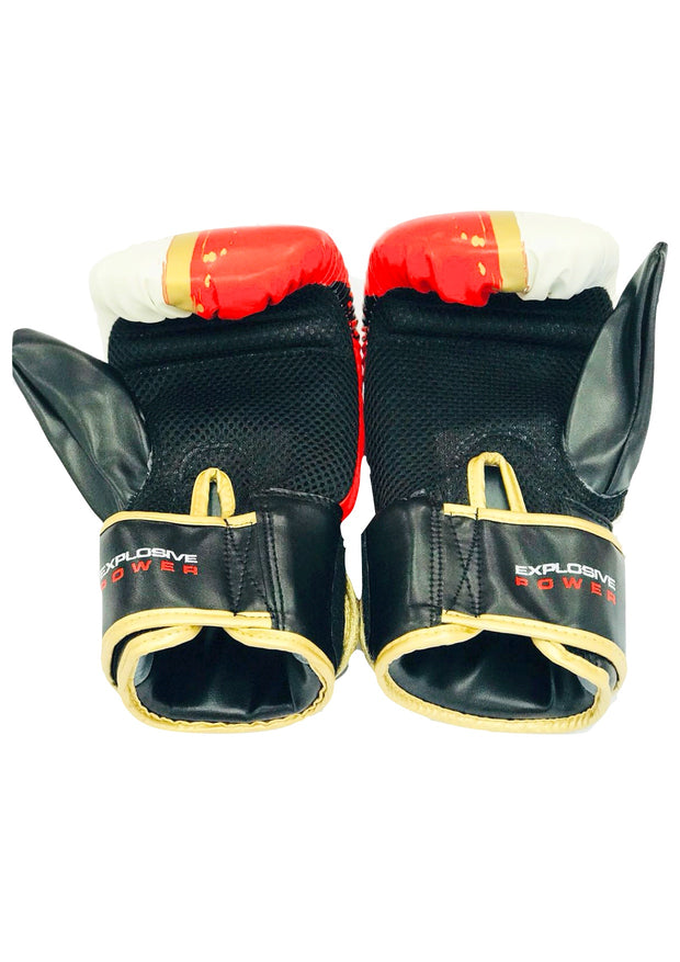 Red, White & Gold Bag Gloves