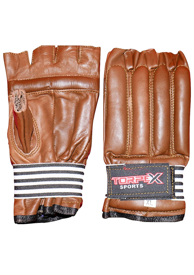 Brown Cowhide Leather Bag Gloves