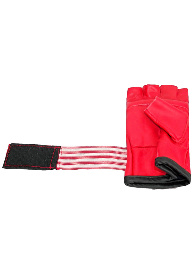 Red Cowhide Leather Bag Gloves